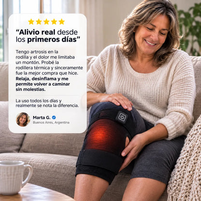 Rodillera Térmica 3 Modos + Kit MÉTODO RODILLA LIBRE de Regalo (Parches + Ebook)