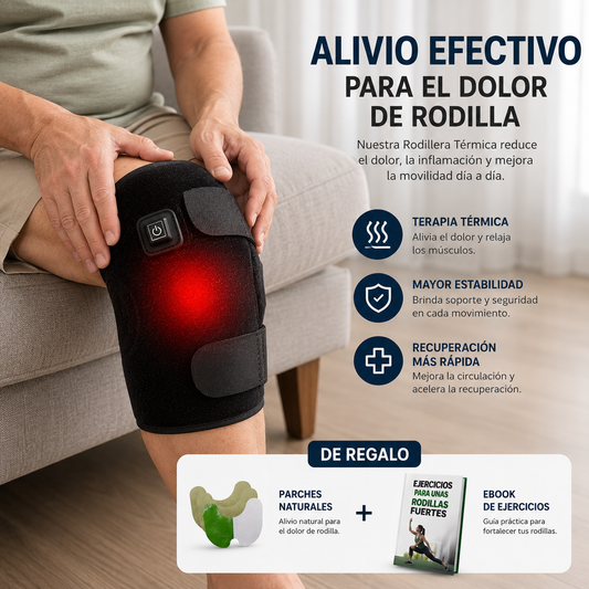 Rodillera Térmica 3 Modos + Kit MÉTODO RODILLA LIBRE de Regalo (Parches + Ebook)